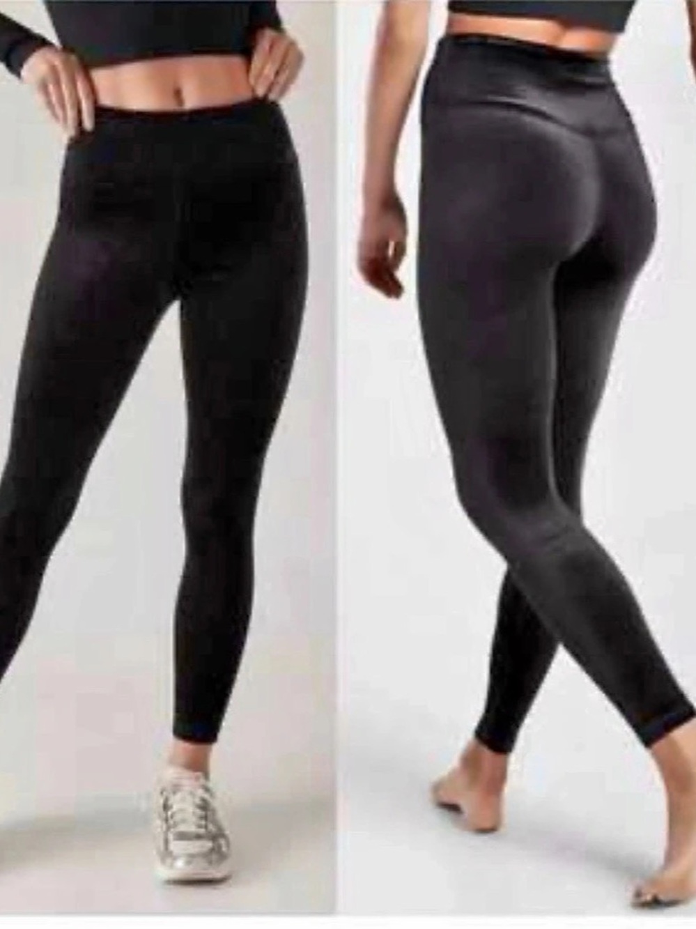 Athleta Elation Velvet Tight Velvet Leggings Black Medium